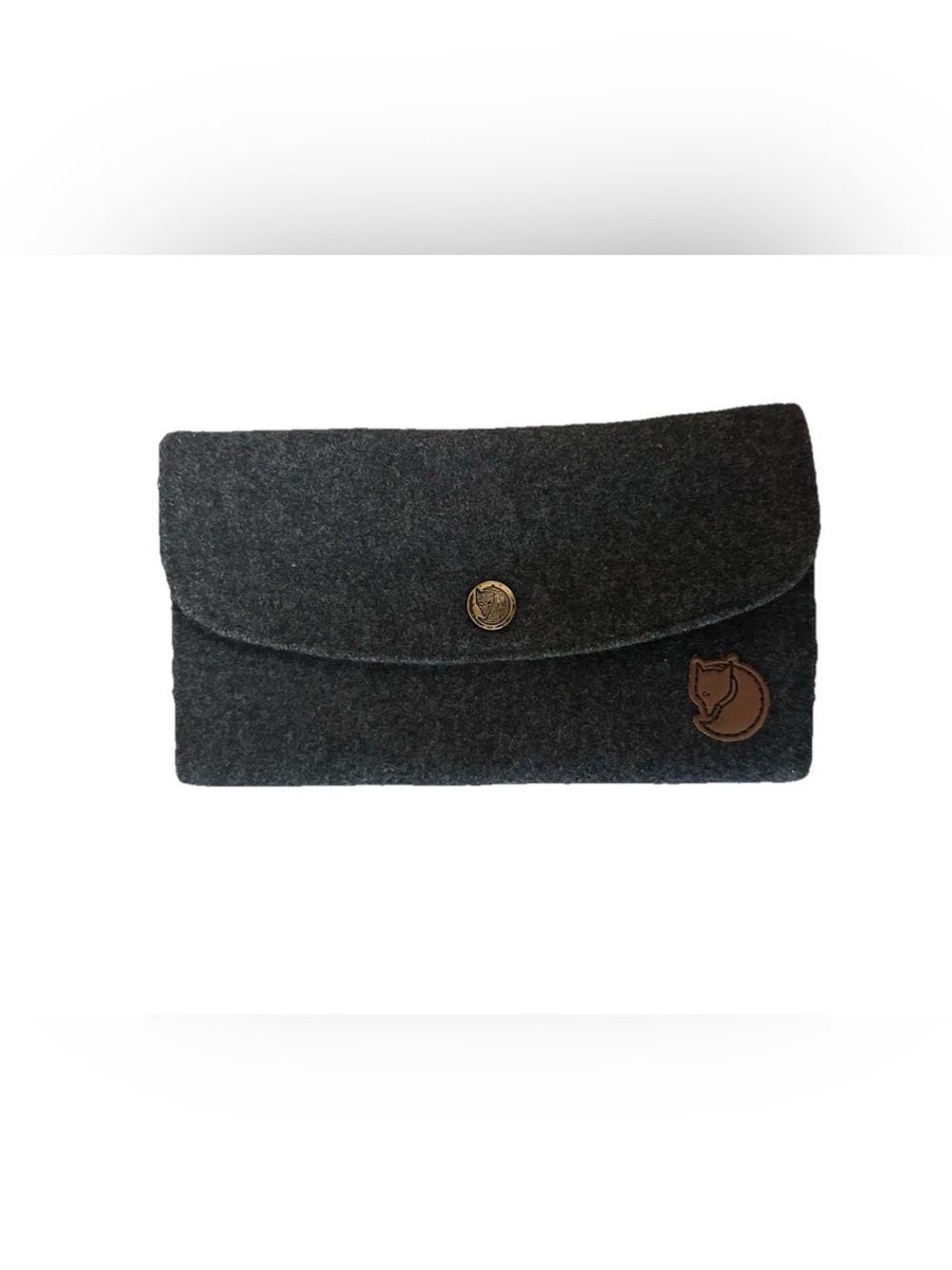 Fjällräven Norrvåge Travel Wallet Wool Fabric, Gray Fjallraven Norravge 4x7.5 in